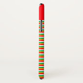 Golden Green Red White Striped Case-Mate iPhone Case (Achterkant / rechts)