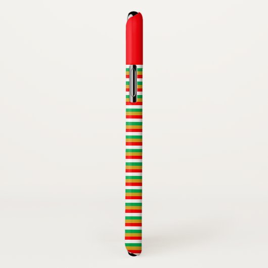 Golden Green Red White Striped Case-Mate iPhone Case (Achterkant / rechts)