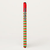 Golden Green Red White Striped Case-Mate iPhone Case (Achterkant/links)
