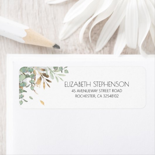 Golden Greenery Elegant Etiket (Insitu)