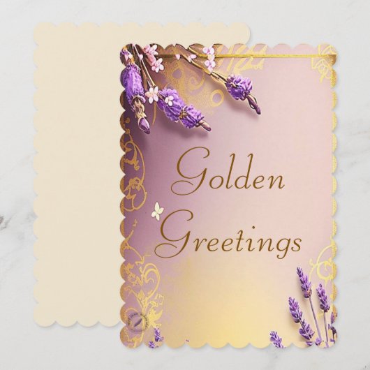 Golden Greetings Schmidt Stationery Feestdagenkaart (Voorkant / Achterkant)