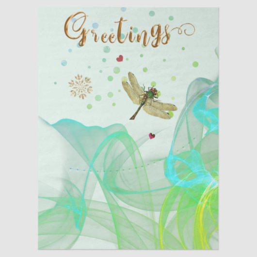 Golden Greetings Tissuepapier (Voorkant)