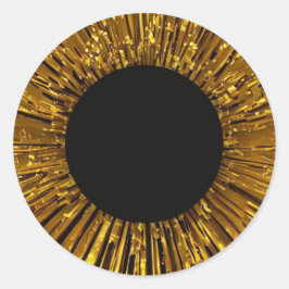 Golden grens ronde sticker