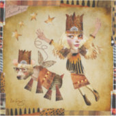 Golden Greta en haar grizzly Stickers (Voorkant)