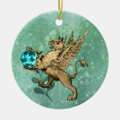 Golden Griffin Keramisch Ornament (Voorkant)