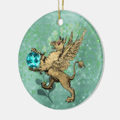 Golden Griffin Keramisch Ornament (Links)