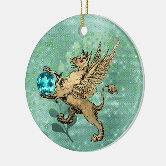 Golden Griffin Keramisch Ornament (Links)