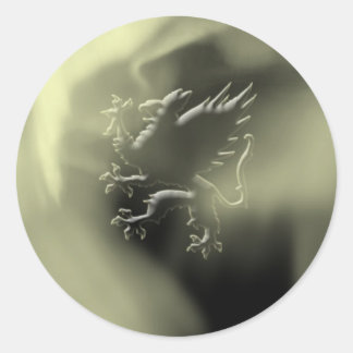 Golden griffin ronde sticker