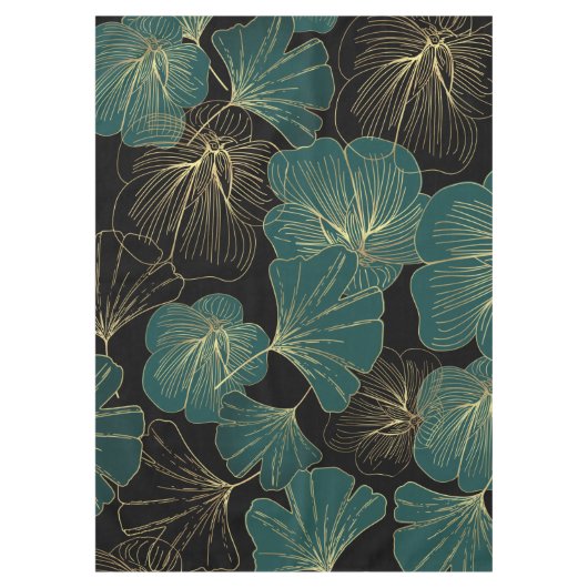 Golden groene bladeren tafelkleed (Voorkant)