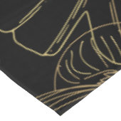 Golden groene bladeren tafelkleed (Gekanteld)