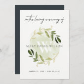 GOLDEN GROENE FAUNA SYMPATHIE HERDENKINGSDEINST UI BEDANKKAART (Voorkant / Achterkant)