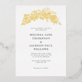 Golden grote bruine bruiloft folie uitnodiging (Voorkant)