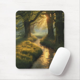 Golden Grove Zonsopgang – Rustige Zonovergoten Bos Muismat