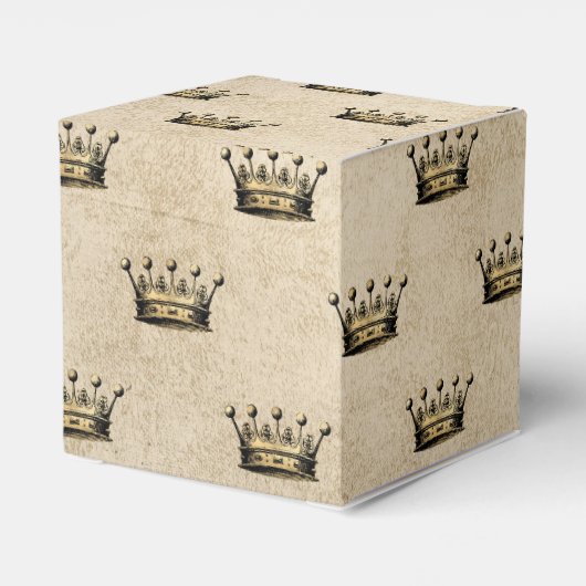 Golden Grunge Regal Crown Bedankdoosjes (Achterkant)