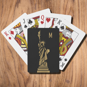 GOLDEN GRUNGE STATUT OF LIBERTY POKERKAARTEN