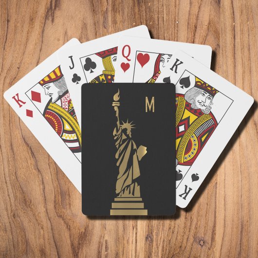 GOLDEN GRUNGE STATUT OF LIBERTY POKERKAARTEN