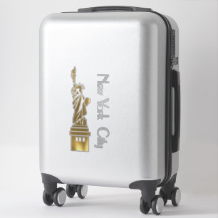 GOLDEN GRUNGE STATUT OF LIBERTY STICKER