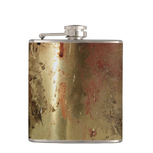 Golden grunge Vinyl Wrapped Flask Heupfles