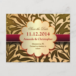 Golden Grungy Sla de datum briefkaarten