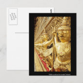 Golden guada in de tempel Thailand. Briefkaart (Voorkant / Achterkant)
