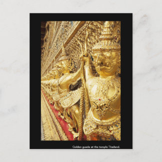 Golden guada in de tempel Thailand. Briefkaart