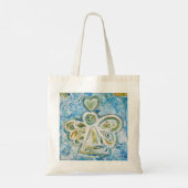 Golden Guardian Angel Art Canvas tas (Achterkant)