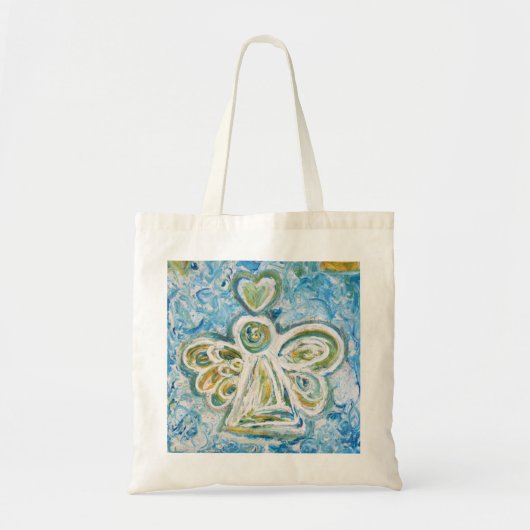 Golden Guardian Angel Art Canvas tas (Voorkant)
