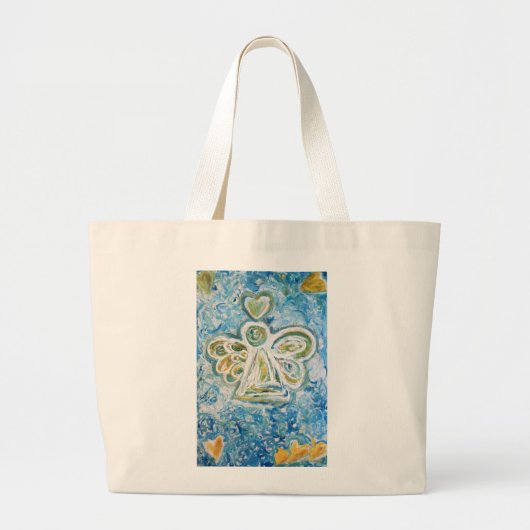 Golden Guardian Angel Art Canvas tas (Voorkant)