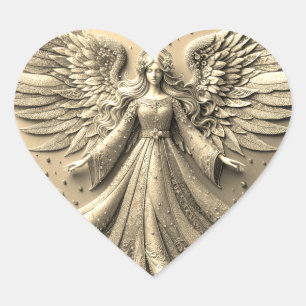 Golden Guardian Angel Sticker