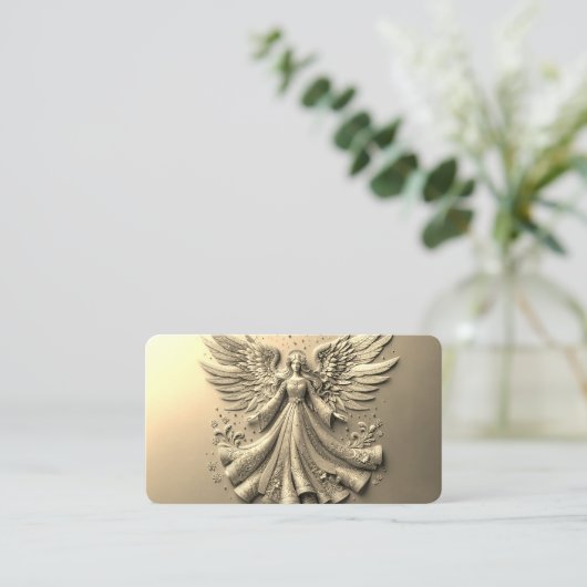 Golden Guardian Angel Visitekaartje (Staand voorkant)