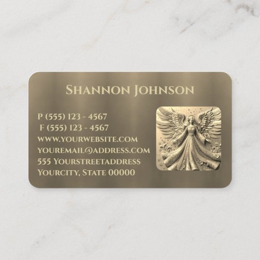 Golden Guardian Angel Visitekaartje (Achterkant)