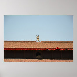 Golden Guardian, Nepal – Reisfotografie Afdrukken Poster