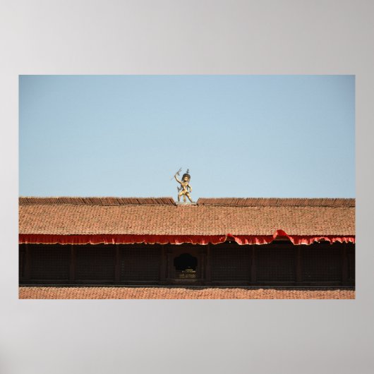 Golden Guardian, Nepal – Reisfotografie Afdrukken Poster (Voorkant)