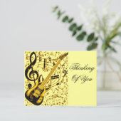 Golden Guitar Briefkaart (Staand voorkant)
