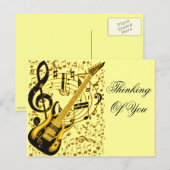 Golden Guitar Briefkaart (Voorkant / Achterkant)
