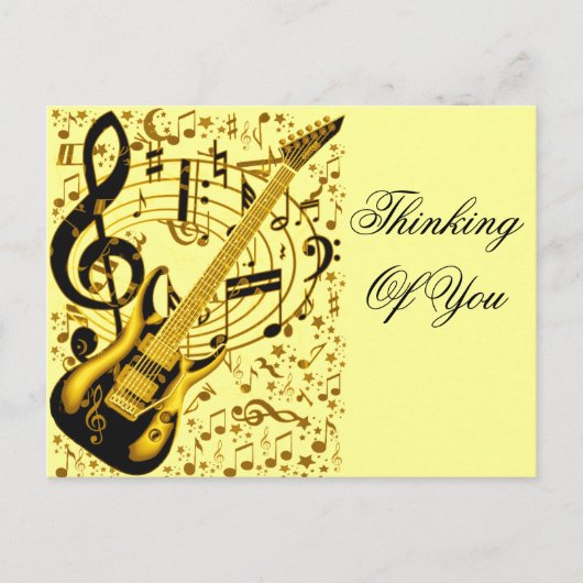 Golden Guitar Briefkaart (Voorkant)