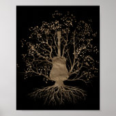 Golden Guitar Music Tree Poster (Voorkant)
