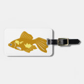 Golden Guppy Fish Schattigee tropische aquariumvis Bagagelabel (Voorkant horizontaal)