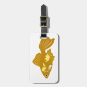 Golden Guppy Fish Schattigee tropische aquariumvis Bagagelabel (Voorkant verticaal)