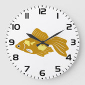 Golden Guppy Fish Schattigee tropische aquariumvis Grote Klok (Voorkant)