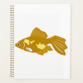 Golden Guppy Fish Schattigee tropische aquariumvis Planner (Voorkant)