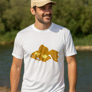 Golden Guppy Fish Schattigee tropische aquariumvis T-shirt