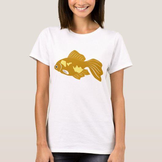 Golden Guppy Fish Schattigee tropische aquariumvis T-shirt (Voorkant)