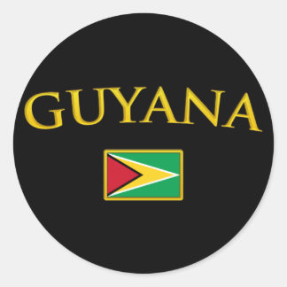 Golden Guyana Ronde Sticker