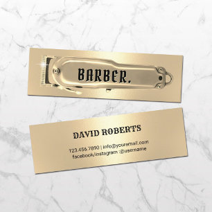 Golden Hair Clipper Kapper Shop Kapper Mini Visitekaartje