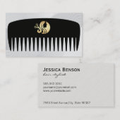 Golden Hair Schaar Logo | salon Visitekaartje (Voorkant / Achterkant)