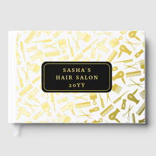 Golden Hairdresser Patroon Hair Salon Gastenboek