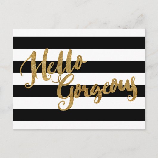 Golden Hallo Prachtige Stripes Briefkaart (Voorkant)