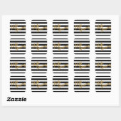 Golden Hallo Prachtige Stripes Vierkante Sticker (Vel)