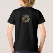 Golden Halloween Spiderweb Design & Back Monogram Tri-Blend Shirt (Achterkant)